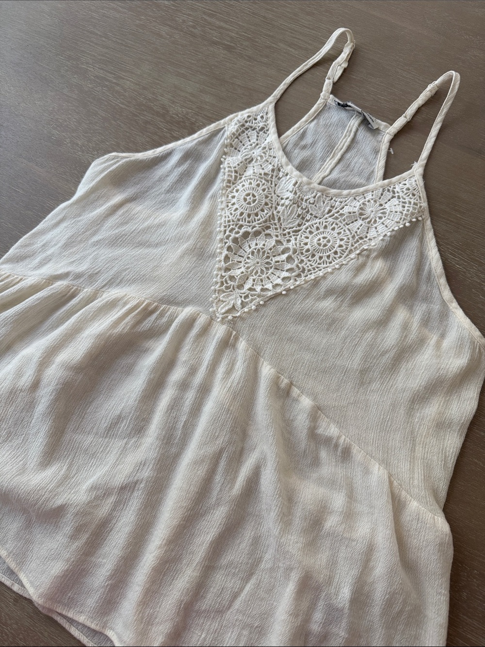 AEO Crochet Detail Flowy Tank